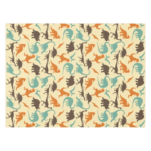 Nappe Motif de Dinosaure Silhouette (Devant (Horizontal))