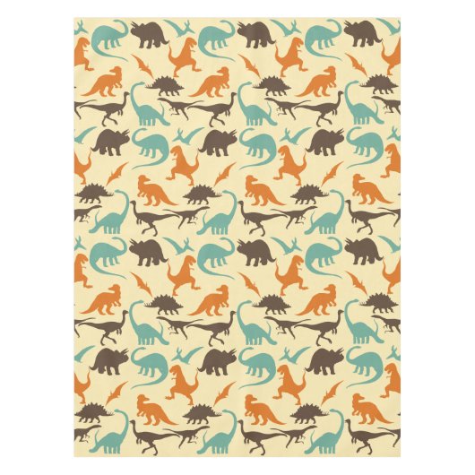 Nappe Motif de Dinosaure Silhouette (Devant)