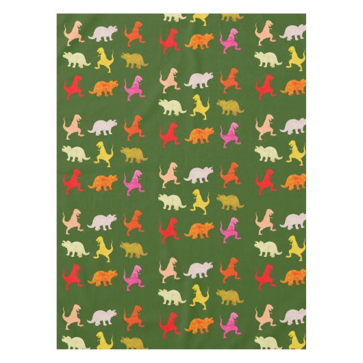 Nappe Motif de dinosaures colorés (Devant)
