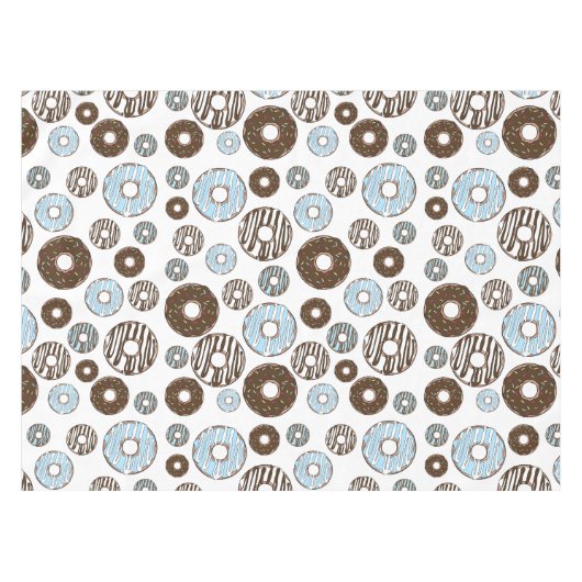 Nappe Motif De Donuts, Donuts Bleus, Donuts Brown (Devant (Horizontal))