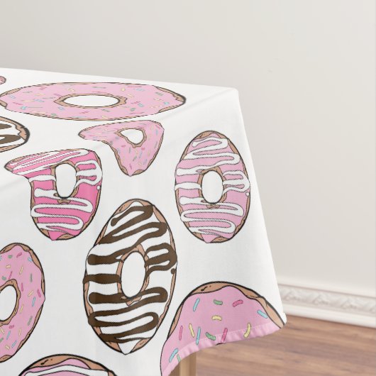 Nappe Motif De Donuts, Donuts Roses, Donuts Blancs (In Situ)