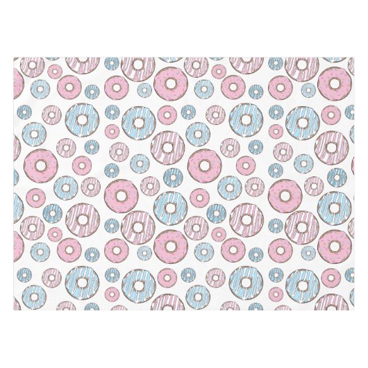Nappe Motif De Donuts, Donuts Roses, Donuts Bleus (Devant (Horizontal))