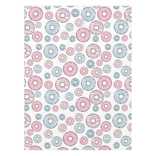 Nappe Motif De Donuts, Donuts Roses, Donuts Bleus (Devant)