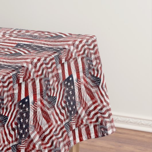 Nappe Motif de drapeau américain abstrait rouge blanc bl (In Situ)