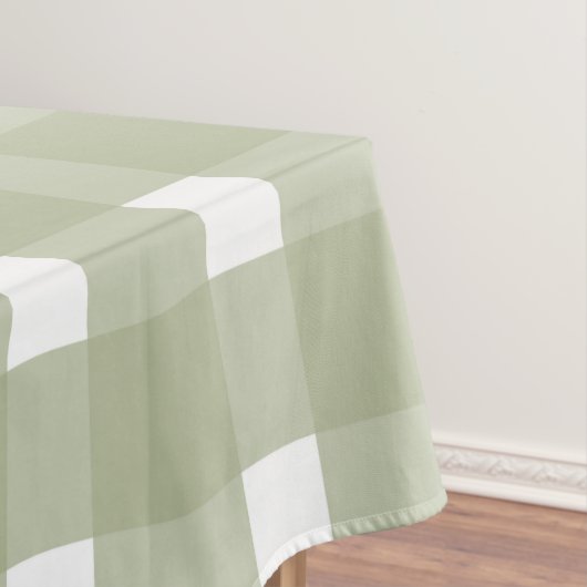 Nappe Motif de En vichy blanc Sage Green (In Situ)
