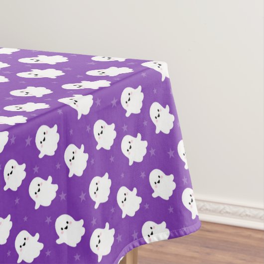 Nappe Motif de fantôme violet mignon – Création Hallowee (In Situ)