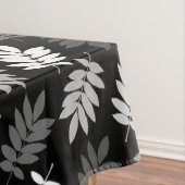 Nappe Motif de feuille aînée noir blanc gris (In Situ)