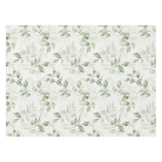 Nappe Motif de feuille verte botanique (Devant (Horizontal))