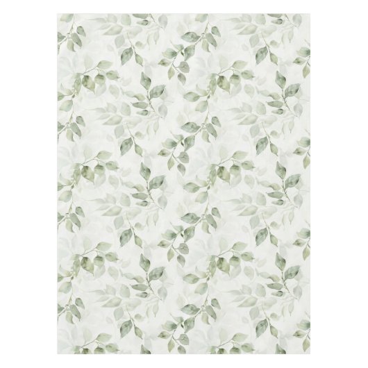 Nappe Motif de feuille verte botanique (Devant)