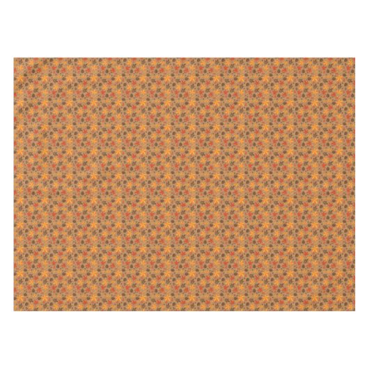 Nappe Motif de feuilles carrelées de saison automne (Devant (Horizontal))