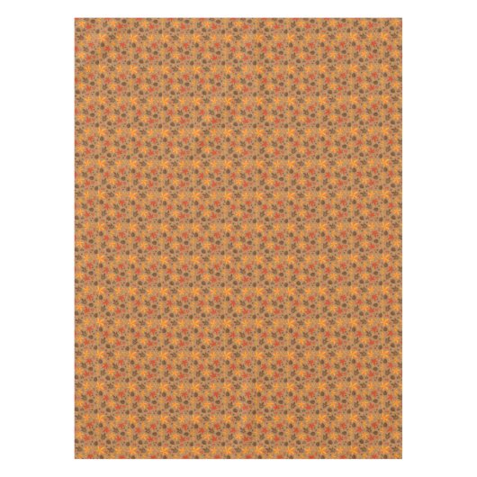 Nappe Motif de feuilles carrelées de saison automne (Devant)