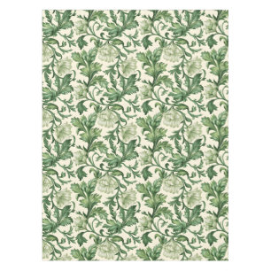 Nappe Motif de feuilles d'acanthe vert foncé orné