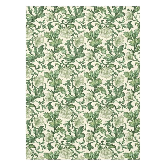 Nappe Motif de feuilles d'acanthe vert foncé orné (Devant)
