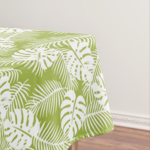Nappe Motif de feuilles de palmier vertes de la forêt tr