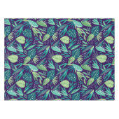 Nappe Motif de feuilles vertes et violettes (Devant (Horizontal))