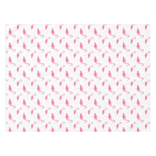 Nappe Motif de Flamant rose d'aquarelle (Devant (Horizontal))