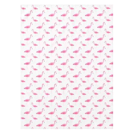 Nappe Motif de Flamant rose d'aquarelle (Devant)