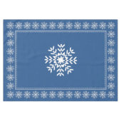 Nappe Motif de Fléau de neige bleu scandinave (Devant (Horizontal))