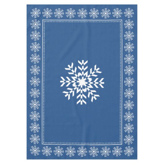 Nappe Motif de Fléau de neige bleu scandinave (Devant)