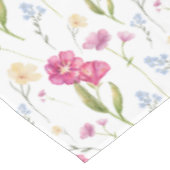 Nappe Motif de fleur sauvage rose (Angle)