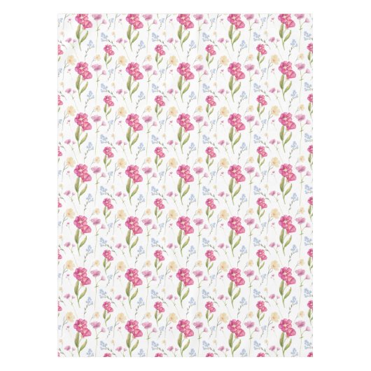 Nappe Motif de fleur sauvage rose (Devant)