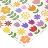 Nappe Motif de fleur scandinave de style (Angle)