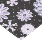 Nappe Motif de fleurs Abstrait bleu foncé (Angle)