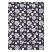 Nappe Motif de fleurs Abstrait bleu foncé (Devant)