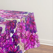 Nappe Motif de fleurs abstrait de rose et de pourpre (In Situ)
