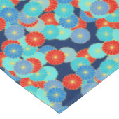 Nappe Motif de fleurs Art Déco - bleu, turquoise et roug (Angle)