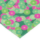 Nappe Motif de fleurs Art Déco - tons verts, fuchsia (Angle)