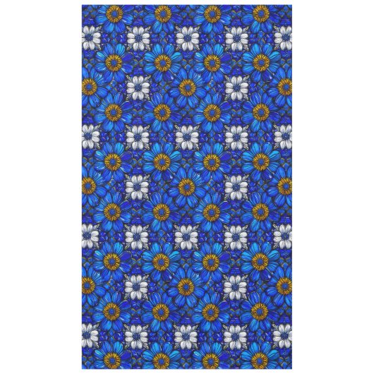 Nappe Motif de fleurs bleues (Devant)