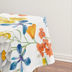 Nappe Motif de fleurs colorées vintages