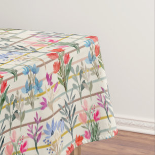 Nappe Motif de fleurs d'aquarelle moderne