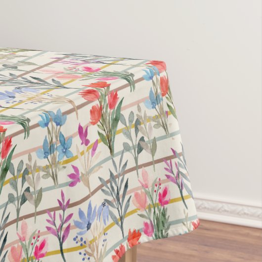 Nappe Motif de fleurs d'aquarelle moderne (In Situ)