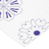 Nappe Motif de fleurs de ligne bleue (Angle)