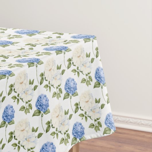 Nappe Motif de fleurs d'hydrangea bleu élégant (In Situ)