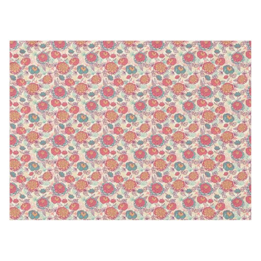 Nappe Motif de fleurs et de feuille de pivoine (Devant (Horizontal))