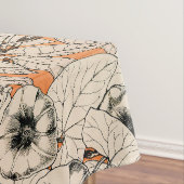 Nappe Motif de fleurs graphiques blanches orange (In Situ)