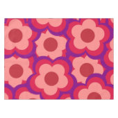 Nappe Motif de fleurs hippie rétro couleur gras (Devant (Horizontal))