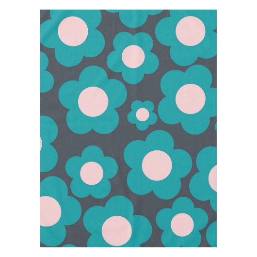 Nappe Motif de fleurs hippie rose pâle (Devant)