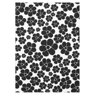 Nappe Motif de fleurs - noir et blanc