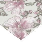 Nappe Motif de fleurs rose amorti de ketmie (Angle)