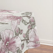 Nappe Motif de fleurs rose amorti de ketmie (In Situ)