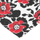 Nappe Motif de fleurs rouge, noire et blanche (Angle)