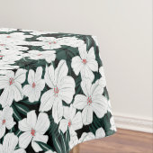 Nappe Motif de fleurs tropical blanc (In Situ)