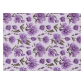Nappe Motif de fleurs violettes botaniques (Devant (Horizontal))