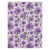 Nappe Motif de fleurs violettes botaniques (Devant)