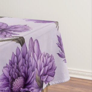 Nappe Motif de fleurs violettes botaniques