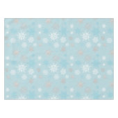 Nappe Motif de flocon de neige bleu hiver (Devant (Horizontal))
